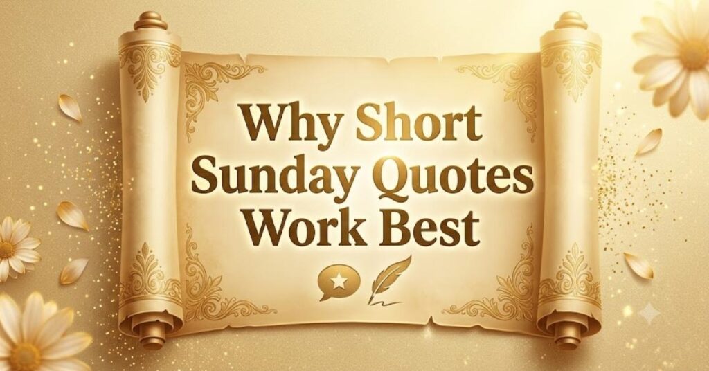 Why Short Sunday Quotes Work Best